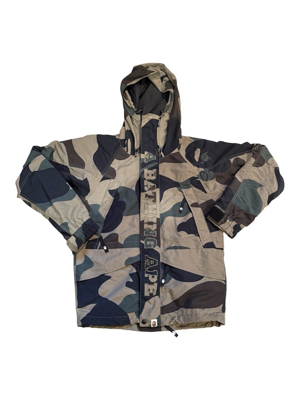 BAPE A Bathing Ape Camo Hooded Ski Jacket - Unisex Size Small